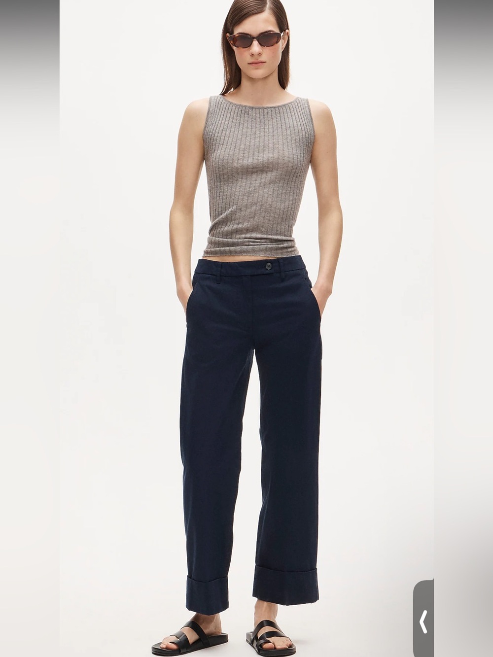 J. Crew Cuffed Chino Pants - Navy